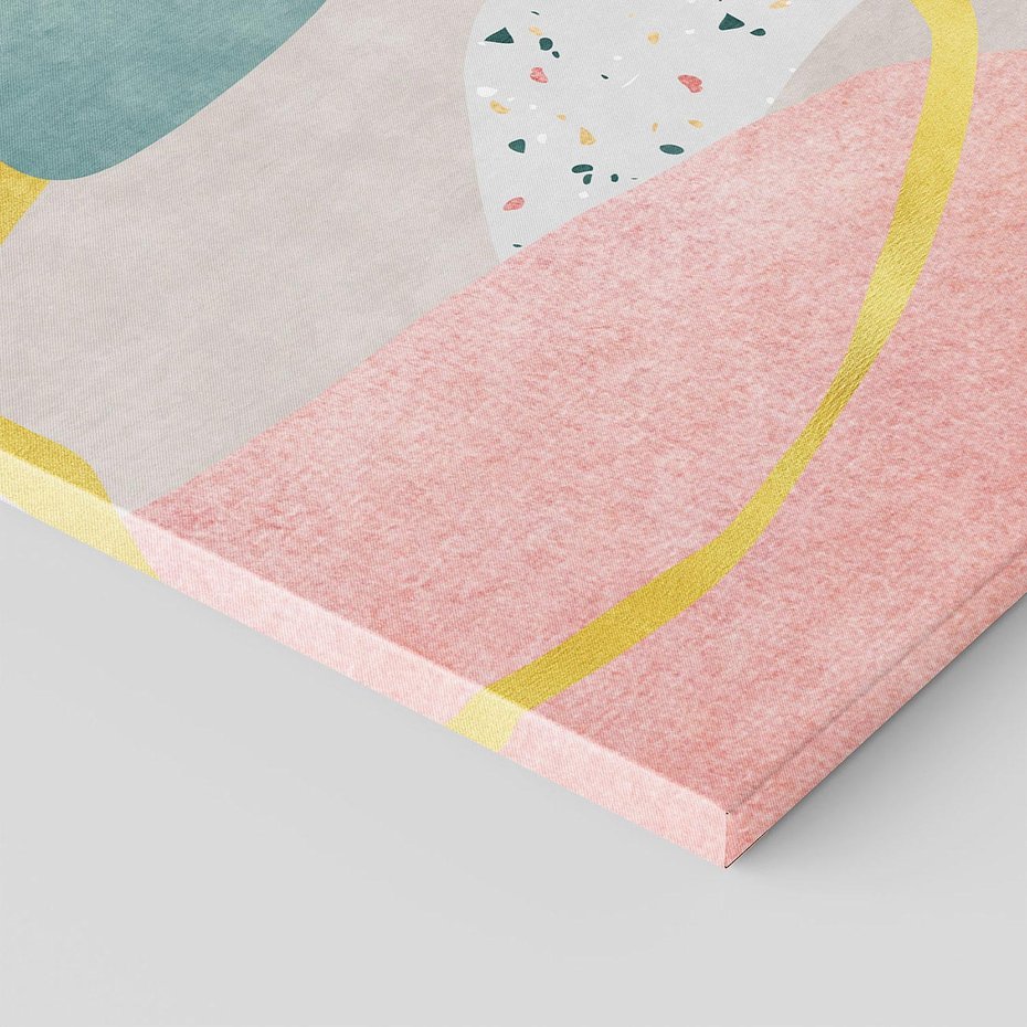 Obraz na płótnie 60x60 - Ekspresja w ruchu pędzla - abstrakcja, połączenie kształtów