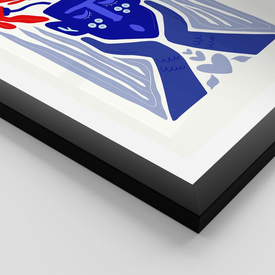 Plakat w ramie 40x50 - Nowoczesne Wcielenie Boho - etniczna maska, boho styl - rama czarna