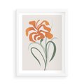 Plakat w ramie 50x70 - Kwiatowe Harmonie - kwiat, sztuka nowoczesna - rama biała