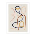 Plakat bez ramy 30x40 - Mgnienie Oka - abstrakcja w stylu picasso, beżowe tło