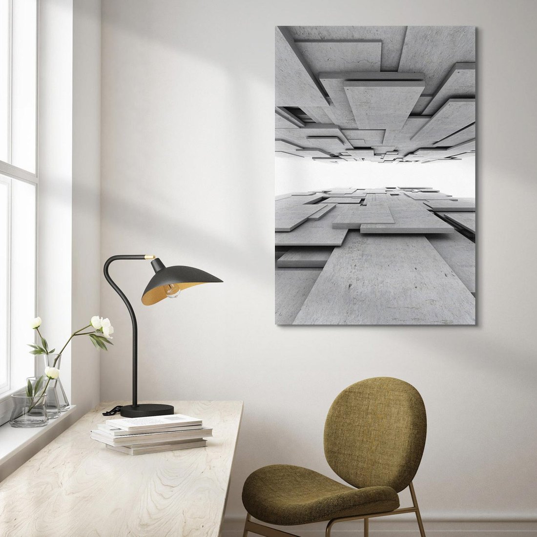 Obraz na płótnie 50x70 - Architektura 3D - architektura, 3D