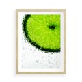 Plakat w ramie 50x70 - Świeżość i kwasowość limonki - limnka, owoce - rama drewno