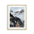 Plakat w ramie 30x40 - Górski Raj - góry, śnieg - rama drewno