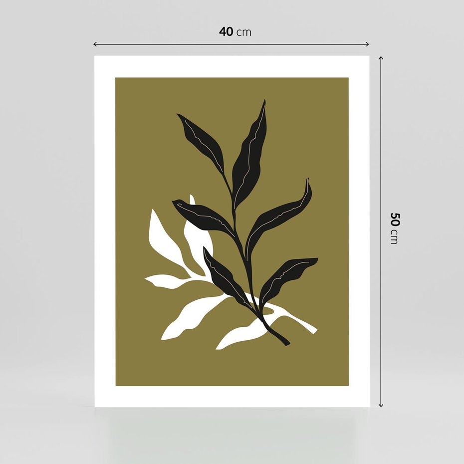 Plakat bez ramy 40x50 - Wewnętrzne Odsłony - liście, gałązki
