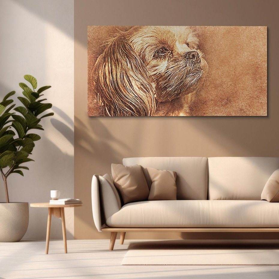 Obraz na płótnie 120x60 - Sztuka abstrakcyjna: Pies - pies, sztuka