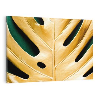 Obraz na płótnie 70x50 - Piękno i Styl - złote, liście