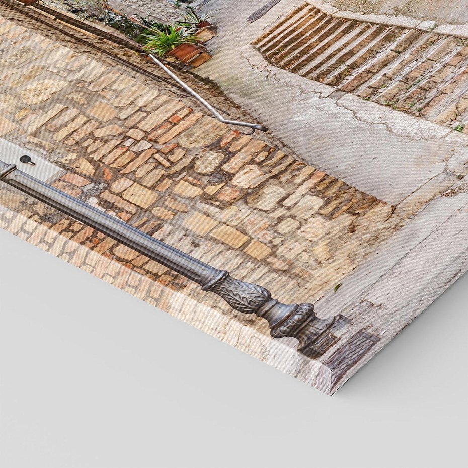 Obraz na płótnie 70x100 - Klimatyczna Uliczka w Grecji - uliczka, Grecja