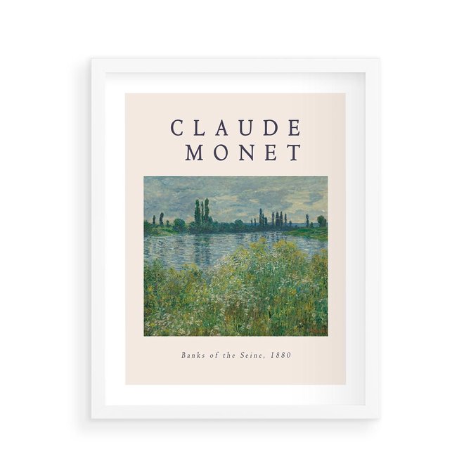 Plakat w ramie 40x50 - Claude Monet: Reprodukcja - Claude Monet, reprodukcja plakat - rama biała