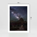Plakat bez ramy 30x40 - Gwiaździsta Noc na Pustyni - noc na pustyni, gwiździste niebo
