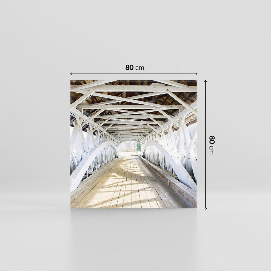 Obraz na płótnie 80x80 - Klimatyczny most w Ameryce - stary most, Ameryka