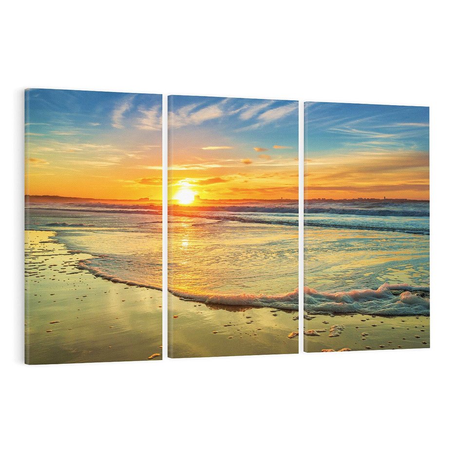 Obraz na płótnie 120x80 - Magia Chwil - zachód słońca,