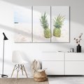 Obraz na płótnie 120x80 - Ananasy Plażowy Raj - ananasy, plaża