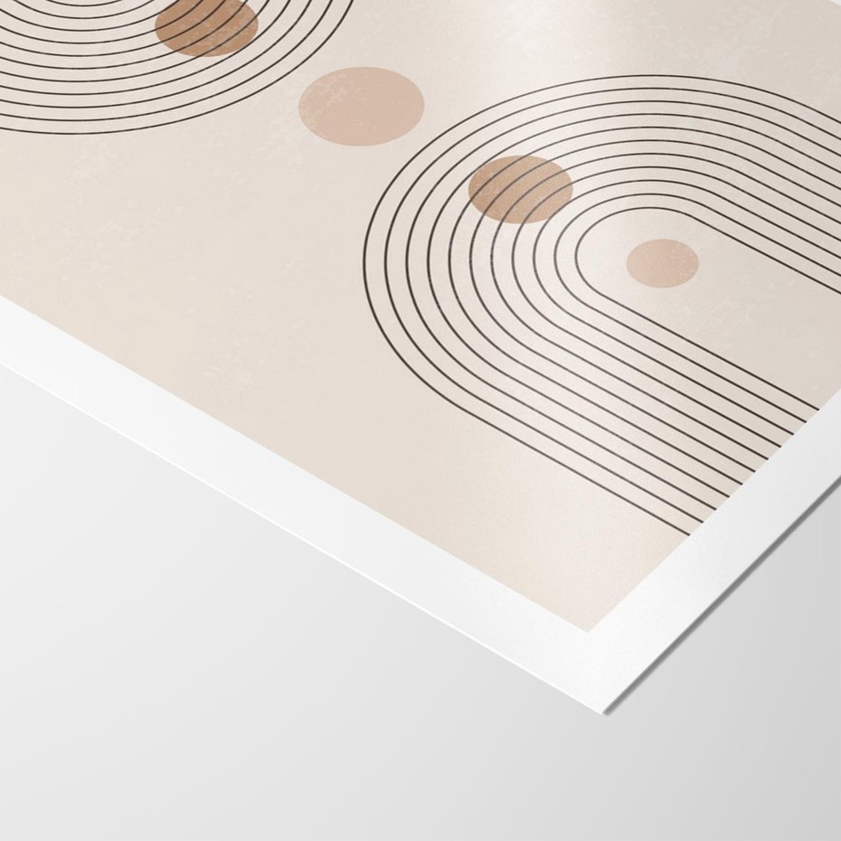 Plakat bez ramy 50x70 - Zgeometryzowane Wizje - boho plakat, minimalizm