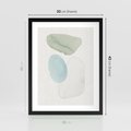 Plakat w ramie 30x40 - Akwarelowa Symfonia Natury - abstrakcyjne delikatne plamy, akwarelowe - rama czarna