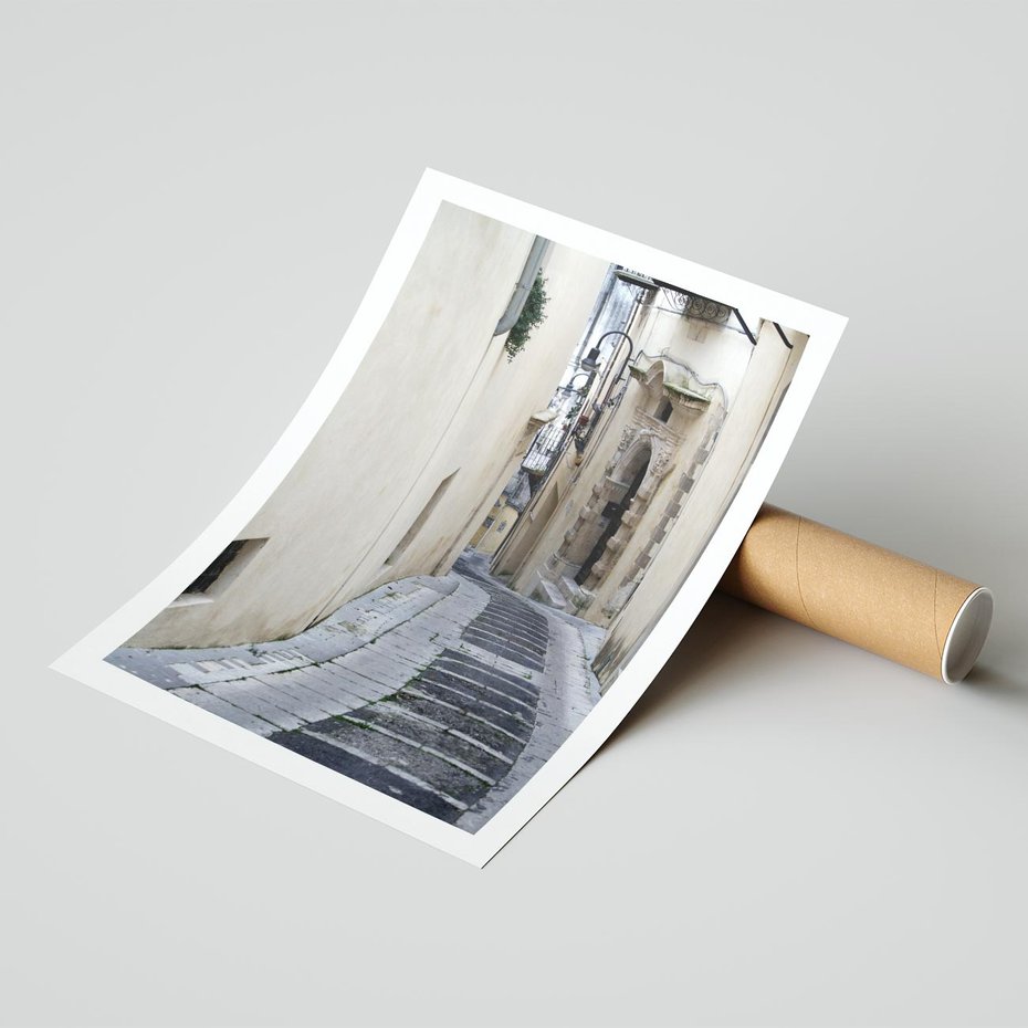 Plakat bez ramy 30x40 - Uroki Włoskiej Uliczki - włoska, uliczka