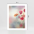 Plakat bez ramy 30x40 - Urok natury - kwiaty, akwarela