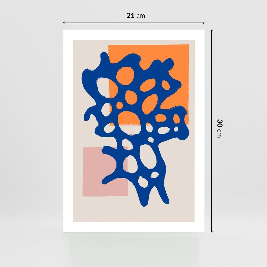 Plakat bez ramy 21x30 - Delikatne Plamiste Refleksje - abstrakcja, nowoczesny plakat