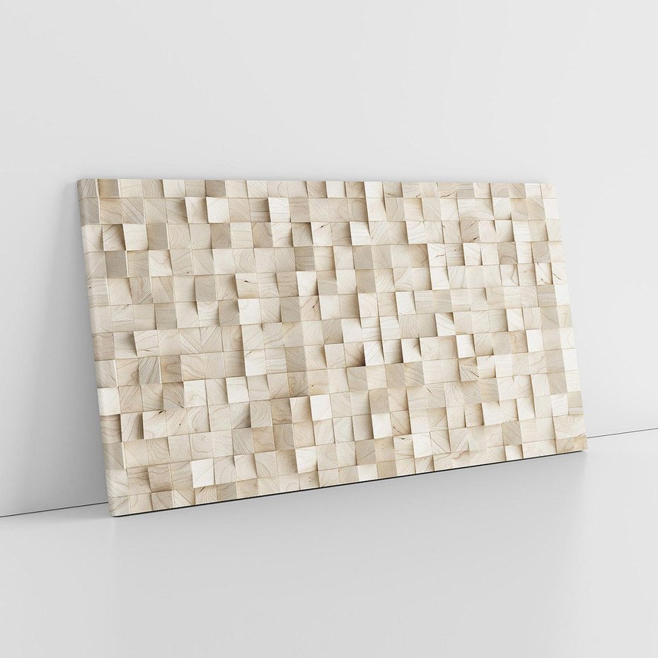 Obraz na płótnie 140x70 - Geometryczne 3D: Abstrakcyjna Harmonia - geometryczne, 3D