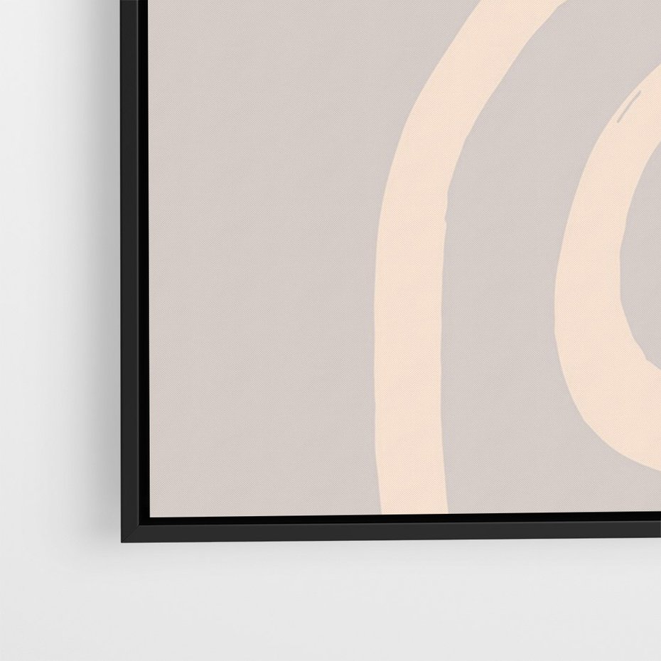 Obraz w ramie 50x70 - Wystylizowana Rewolucja - minimalistyczny obraz, nowoczesny - rama czarna