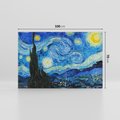 Obraz na płótnie 100x70 - "Gwiaździsta noc" (1889) Vincent van Gogh - Reprodukcja - reprodukcja, obraz na płótnie