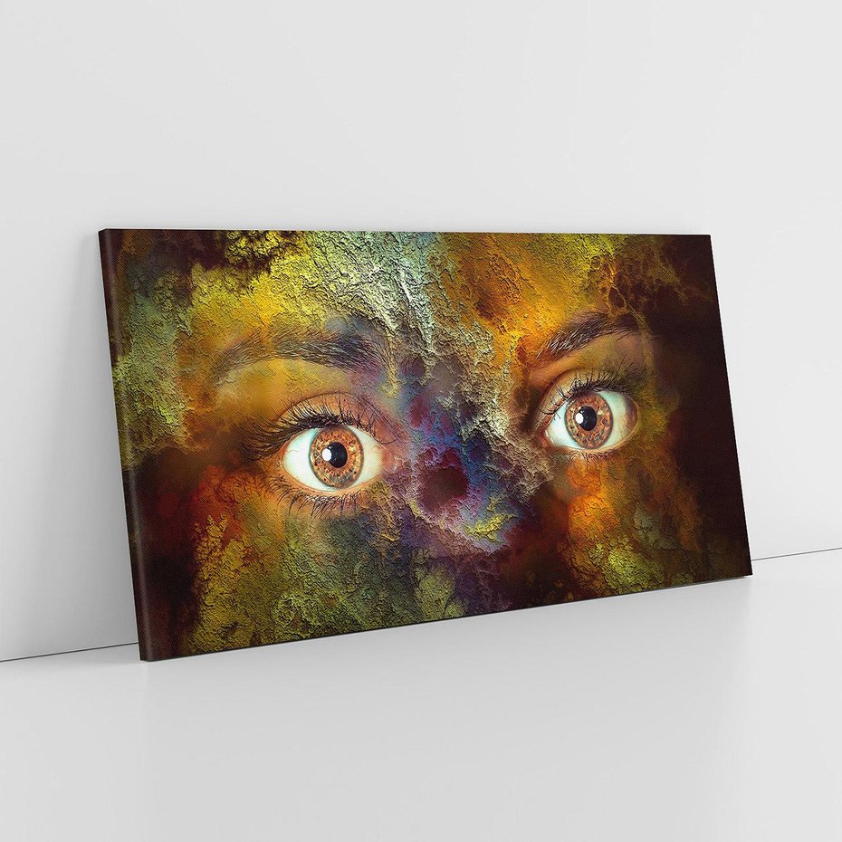 Obraz na płótnie 120x60 - Twarz w abstrakcji - twarz, abstrakcja