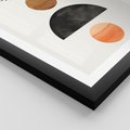 Plakat w ramie 30x40 - Geometryczna Przygoda - nowoczesna grafika, geometria - rama czarna