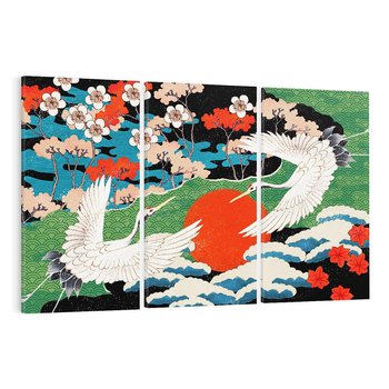 Obraz na płótnie 120x80 - Wibracje emocji - sztuka japońska, wyraziste kolory