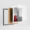 Plakat w ramie 40x50 - Budka telefoniczna przed Big Benem - budka, Londyn - rama czarna