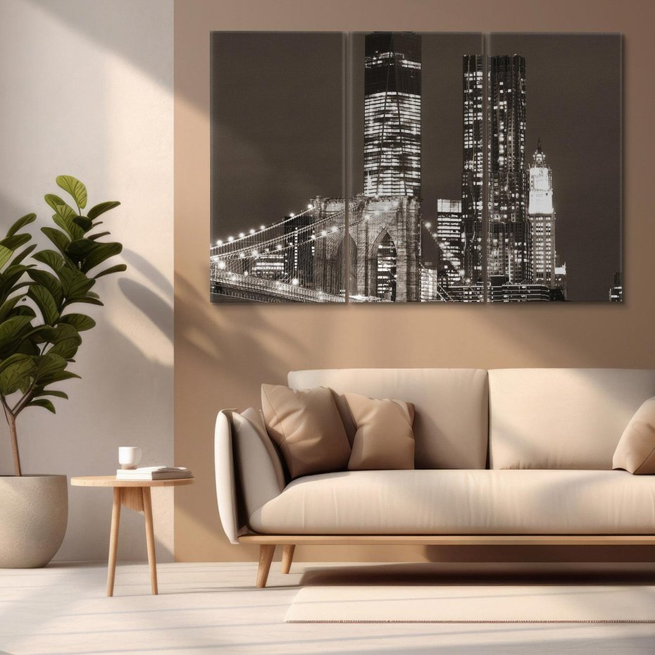 Obraz na płótnie 120x80 - Magia miasta nocą - miasto, noc