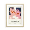 Plakat w ramie 40x50 - Miłość w Kompozycji - miłość, para zakochanych - rama drewno