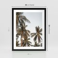 Plakat w ramie 40x50 - Palmy - tęsknota za Hawajami - palmy, Hawaje - rama czarna