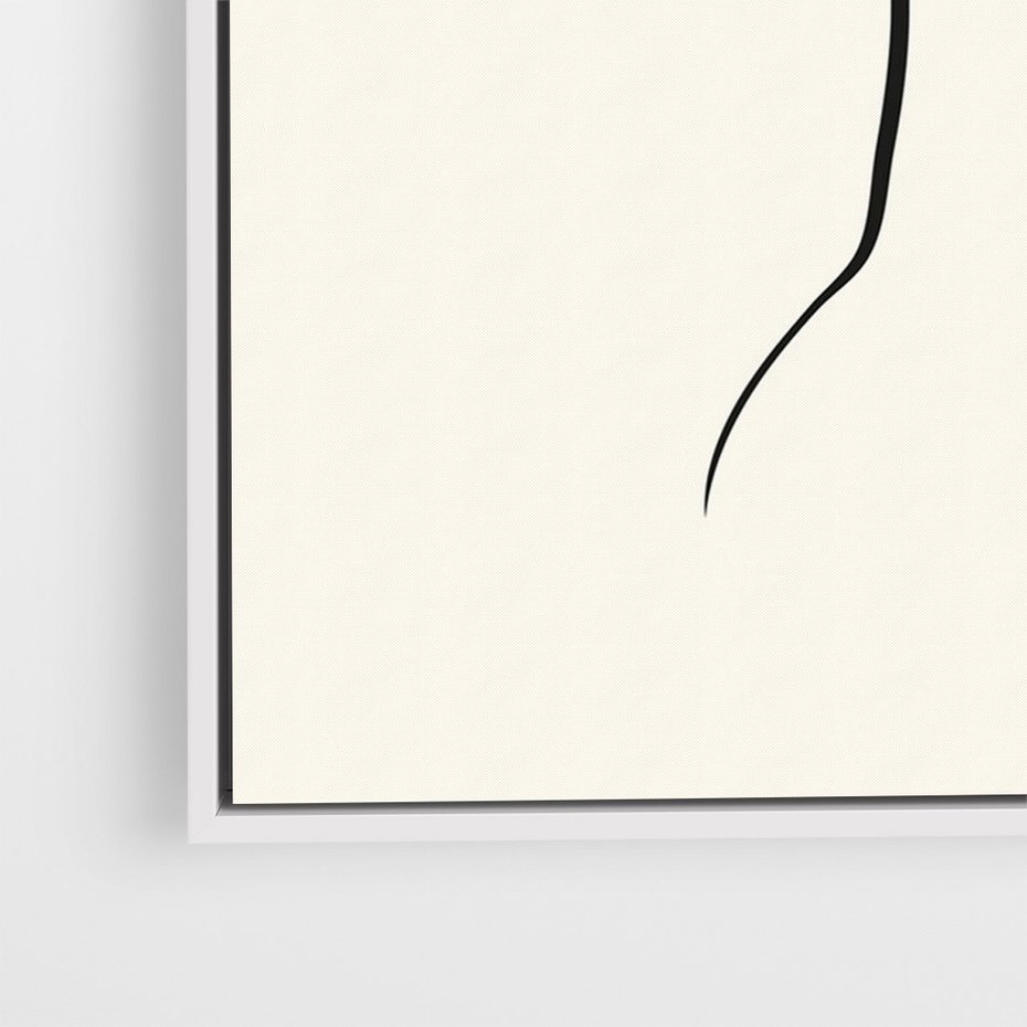 Obraz w ramie 50x70 - Tajemniczy Rytm - kobieta, posąg - rama biała