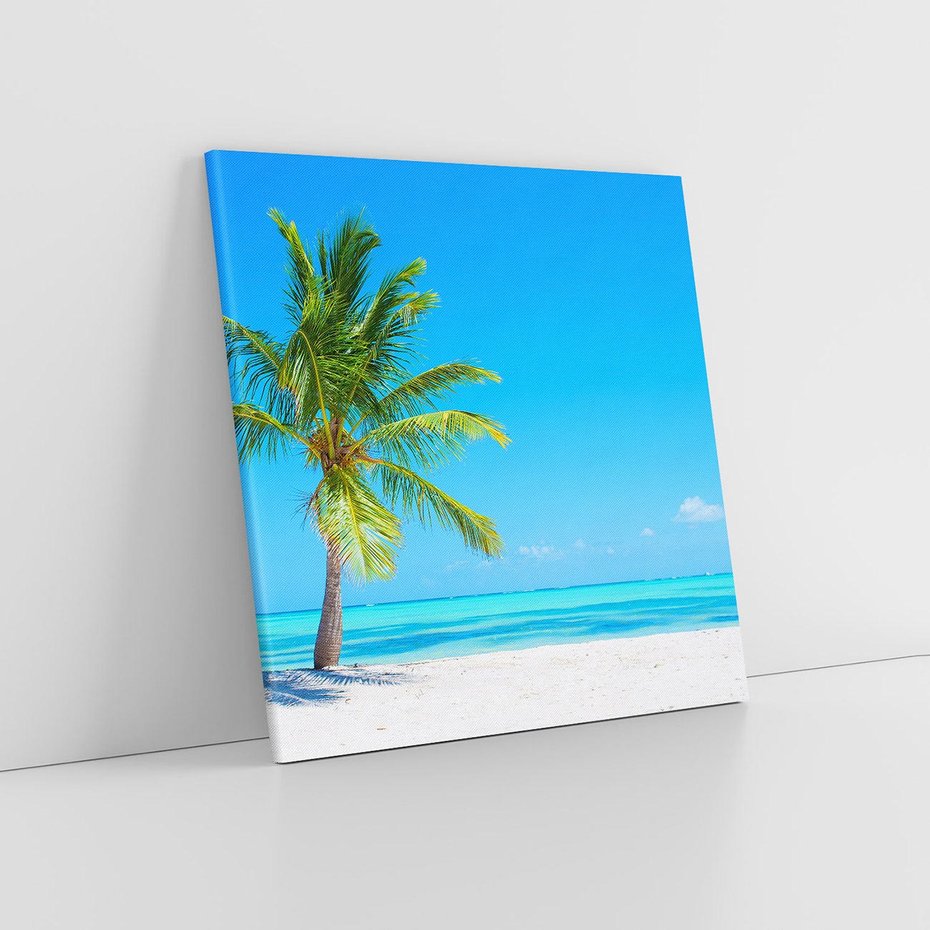 Obraz na płótnie 80x80 - Rajska Plaża na Karaibach - Karaiby, plaża