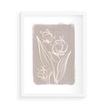 Plakat w ramie 50x70 - Pastelowe Nastroje - nowoczesny subtelny plakat, beżowy - rama biała
