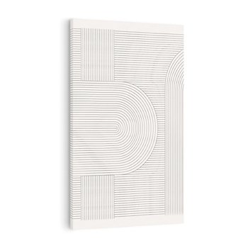Obraz na płótnie 80x120 - Geometryczna Elegancja Mid Century - mid century, minimalizm