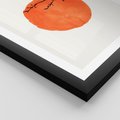 Plakat w ramie 30x40 - Słońce i Gałązka - pomarańczowe słońce, gałązka - rama czarna