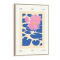 Obraz w ramie 50x70 - Rozświetlone Odbicia - lilie wodne, pastelowe kolory - rama drewno