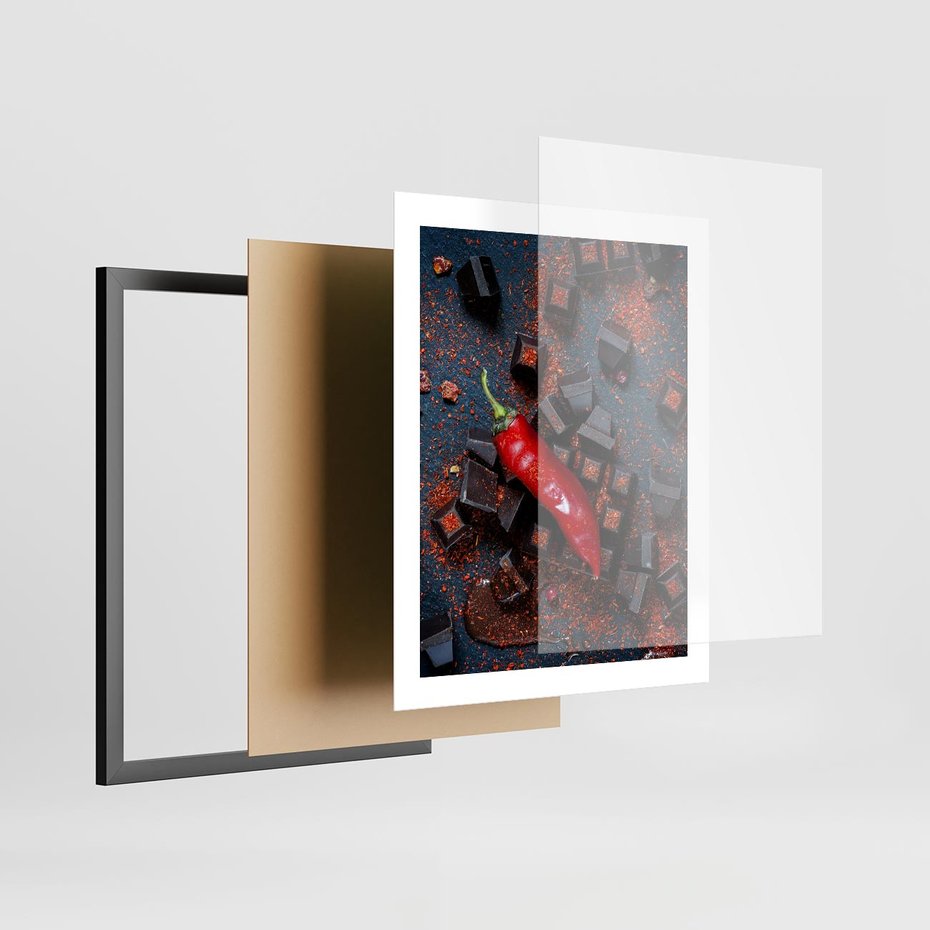 Plakat w ramie 40x50 - Papryka w Restauracji - restauracja, papryka - rama czarna