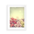Plakat w ramie 30x40 - Delikatne kwiaty pastelowe - kwiaty, pastelowe - rama biała