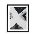 Plakat w ramie 40x50 - Nowoczesna Dynamika - perspektywa, wieżowce - rama czarna