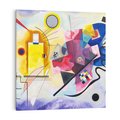 Obraz na płótnie 60x60 - "Żółty-Czerwony-Niebieski" Wassily Kandinsky - Reprodukcja - reprodukcja, obraz na płótnie