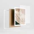 Plakat w ramie 40x50 - Góry w Złocie i Minimalizmie - grafika, złote góry - rama biała