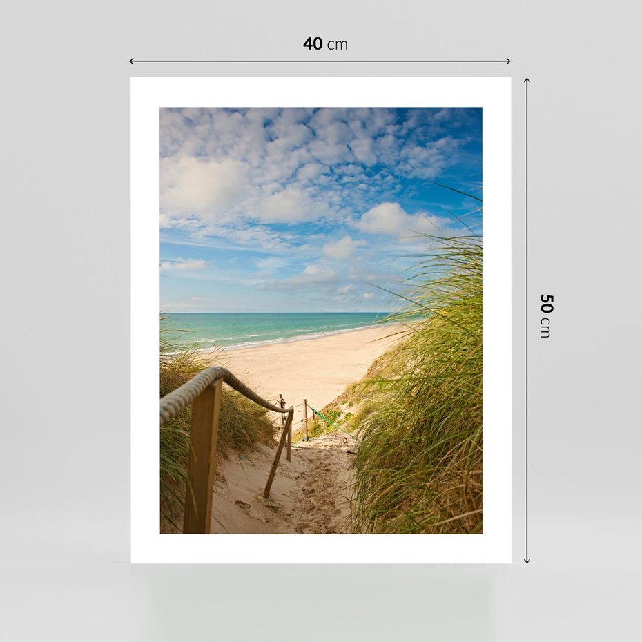 Plakat bez ramy 40x50 - Spokojna plaża nad Bałtykiem - plaża, Bałtyk