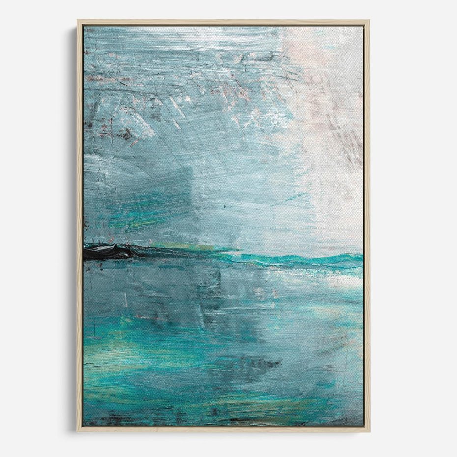 Obraz w ramie 50x70 - Odbicie utraconych barw - abstrakcja, niepokój - rama drewno