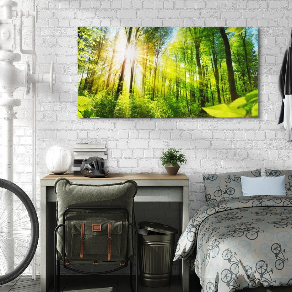 Obraz na płótnie 120x60 - Magia Leśnej Przyrody - las, drzewa