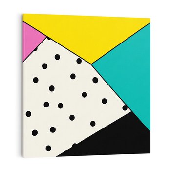 Obraz na płótnie 40x40 - Wesołe Geometryczne Kształty - geometryczne kształty, abstrakcja