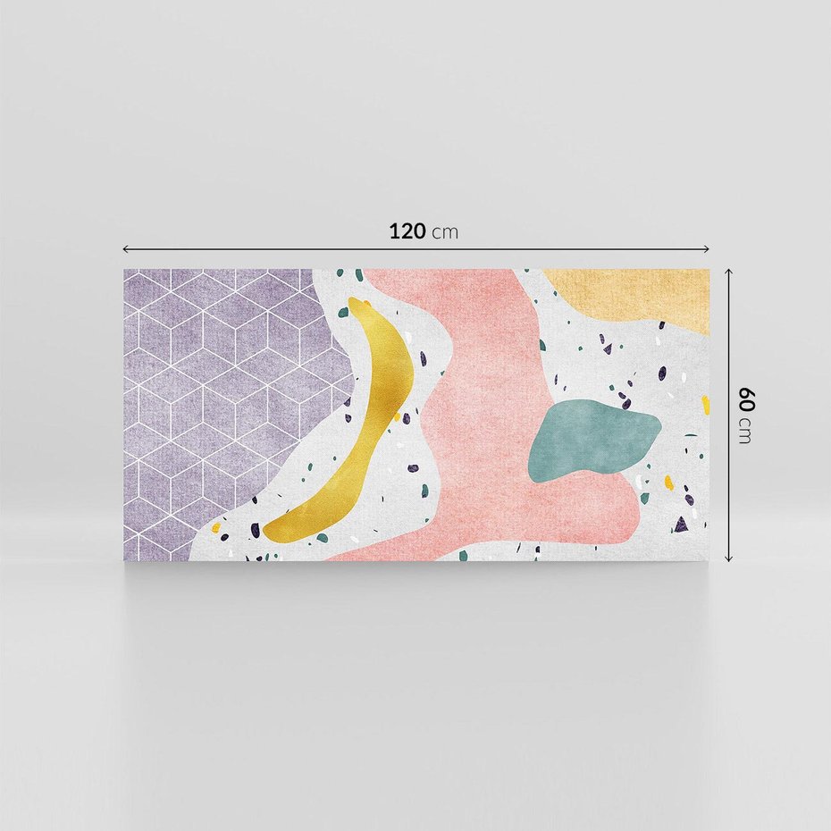 Obraz na płótnie 120x60 - Eklektyczny Mix - kolaż, pastelowe abstrakcyjne plamy