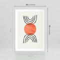 Plakat w ramie 50x70 - Lustrzane Widzenie - koło, boho styl - rama biała