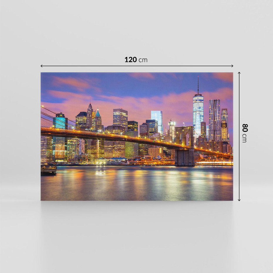 Obraz na płótnie 120x80 - ikona Nowego Jorku - most, Nowy Jork