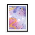 Plakat w ramie 50x70 - Migotliwe Wnętrza Kształtów - abstrakcyjny plakat, pastelowe kolory - rama czarna